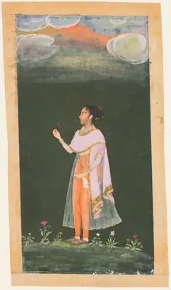 Dokumentasi museum Royal Woman Holding a Flower. Nama pembuat belum tercantum pada daftar atribusi museum.