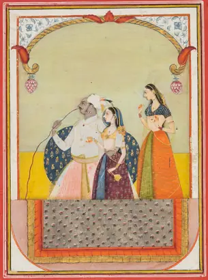 Dokumentasi museum Maharaja Shri Anand Singh-ji and His Consort. Ustad Murad (Indian, active 1700s).