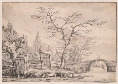 Dokumentasi museum Winter Landscape with Skater. Jan van Kessel (Dutch, 1641–1680).