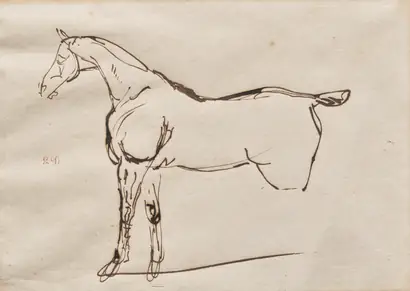 Dokumentasi museum Study of a Horse. Eugène Delacroix (French, 1798–1863).
