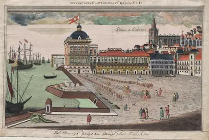 Dokumentasi museum Vista y Prospettiva del Palacio del Rey de Portugal en Lisbona. published by: George Balthazar Probst (German, 1732–1801).