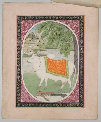 Dokumentasi museum Taurus, from a "Mandi Astrology Series". attributed to: Sanju (Indian, active late 1700s–early 1800s).