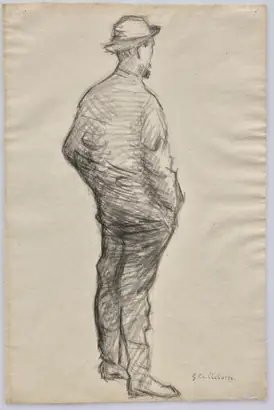 Dokumentasi museum Study of a Man with Hands in His Pockets. Gustave Caillebotte (French, 1848–1894).