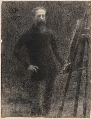Dokumentasi museum Self-Portrait at Easel. Hippolyte Petitjean (French, 1854–1929).