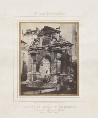 Dokumentasi museum Fontaine du Jardin du Luxembourg (grotte de Marie de Médécis). Charles Marville (French, 1813–1879).