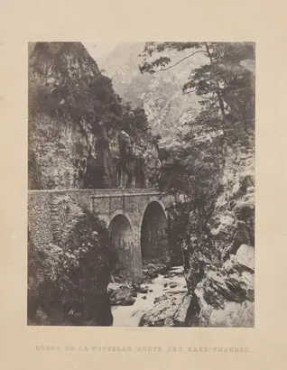 Dokumentasi museum Gorge de la Nouvelle Route des Eaux-Chaudes. John Stewart (British, 1800–1887).
