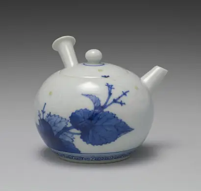 Dokumentasi museum Teapot with Begonias. Peran menurut katalog: Seifū Yohei III (Japanese, 1851–1914).
