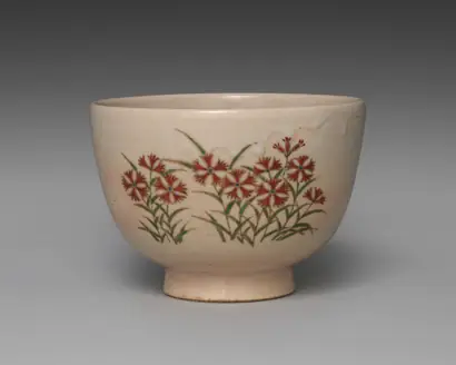 Dokumentasi museum Teabowl with Pinks. Peran menurut katalog: Seifū Yohei III (Japanese, 1851–1914).
