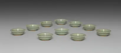 Dokumentasi museum Saucers. Peran menurut katalog: Seifū Yohei III (Japanese, 1851–1914).