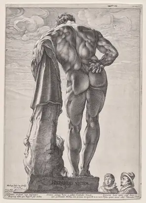 Dokumentasi museum The Farnesian Hercules. Hendrick Goltzius (Dutch, 1558–1617).