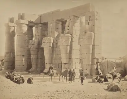 Dokumentasi museum Les cariatides du Ramesseum 134. Abdullah Frères (Turkish, 1858–1899).