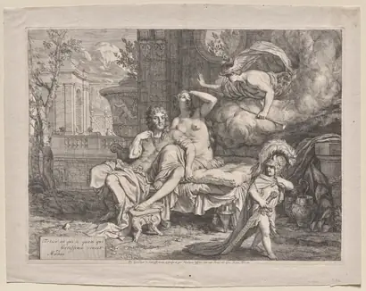Dokumentasi museum Mercury Orders Calypso to Allow Ulysses Depart. Gerard de Lairesse (Flemish, 1641–1711); published by: Nicolaes Visscher (Netherlandish, 1649–1702).