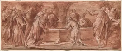Dokumentasi museum The Apostles Gathered Around the Tomb of the Virgin. Camillo Procaccini (Italian, 1546–1629).