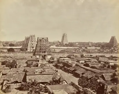 Dokumentasi museum View from the Top of the Rock, looking over the native Town, Trichinopoly, India. Nicholas & Co. (British, active India, 1873–1905).