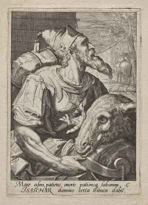 Dokumentasi museum Plate 6: Isaachar. Jacob de Gheyn II (Netherlandish, 1565–1629); after: author: Karel I van Mander (Netherlandish, 1548–1606).