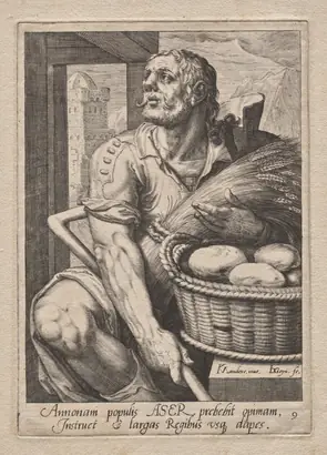 Dokumentasi museum Plate 9: Asher. Jacob de Gheyn II (Netherlandish, 1565–1629); after: author: Karel I van Mander (Netherlandish, 1548–1606).