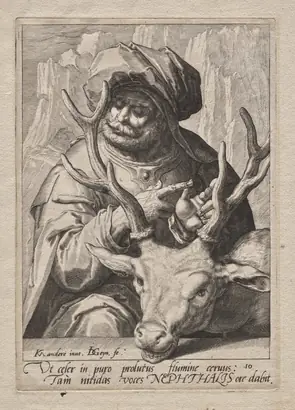 Dokumentasi museum Plate 10: Naphtali. Jacob de Gheyn II (Netherlandish, 1565–1629); after: author: Karel I van Mander (Netherlandish, 1548–1606).