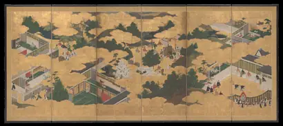 Dokumentasi museum Scenes from the Tale of Genji. Nama pembuat belum tercantum pada daftar atribusi museum.