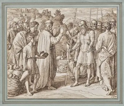 Dokumentasi museum Melchizedek Blessing Abraham. Julius Schnorr von Carolsfeld (German, 1794–1872).