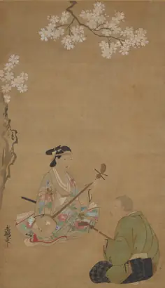 Dokumentasi museum Performing Beneath the Flowers. Tamura Suio (Japanese, active late 1600s–early 1700s).