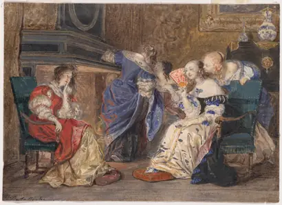 Dokumentasi museum Women in an Interior. Paul Delaroche (French, 1797–1856).
