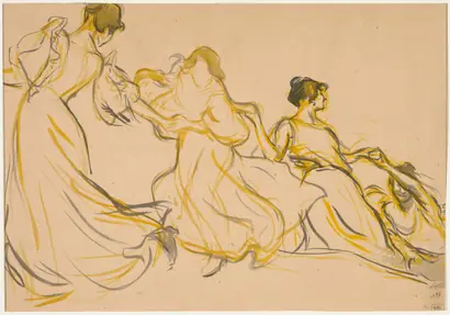 Dokumentasi museum Study for a Decoration for the Salle des Fêtes of the Town Hall of Paris's 11th arrondissement. Victor Emile Prouvé (French, 1858–1943).