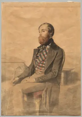 Dokumentasi museum Portrait of Alfred de Musset (1810-1857). Alexandre Bida (French, 1823–1895).