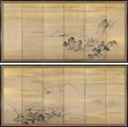 Dokumentasi museum Summer and Winter Landscapes. Kano Naonobu (Japanese, 1607–1650).