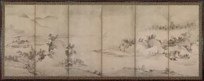 Dokumentasi museum Landscape with Motifs from the Eight Views of Xiao-Xiang. Nama pembuat belum tercantum pada daftar atribusi museum.