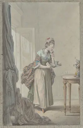 Dokumentasi museum Woman with a Letter. attributed to: Sigmond Freudeberg (Swiss, 1745–1801).