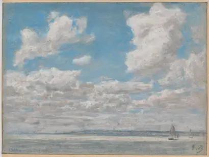 Dokumentasi museum Seascape with Open Sky. Eugène Boudin (French, 1824–1898).