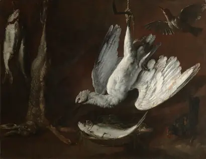 Dokumentasi museum Hare, Spoonbill, and Fish. Nama pembuat belum tercantum pada daftar atribusi museum.