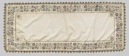 Dokumentasi museum Garment or furnishing textile. Nama pembuat belum tercantum pada daftar atribusi museum.