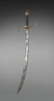Dokumentasi museum Hanger (Hunting Sword). makers mark: Jaspar Bongen the Younger (German, active late 1600s).