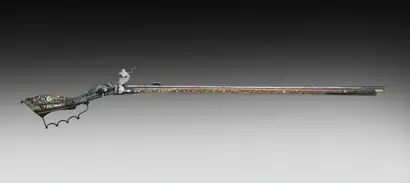 Dokumentasi museum Tschinki (Wheel-Lock Hunting Rifle). Nama pembuat belum tercantum pada daftar atribusi museum.