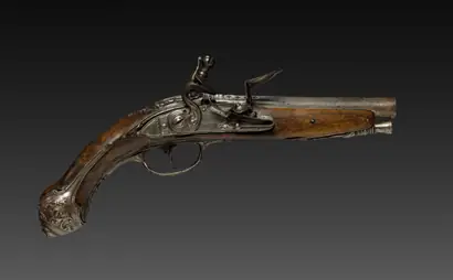 Dokumentasi museum Flintlock Pistol. Peran menurut katalog: Bortolo Agazzi (Italian); Peran menurut katalog: Lazaro Lazarino (Italian).