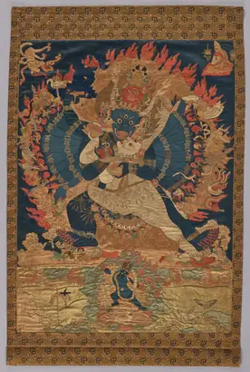 Dokumentasi museum Yamantaka Vajrabhairava and consort Vajravetali. Nama pembuat belum tercantum pada daftar atribusi museum.