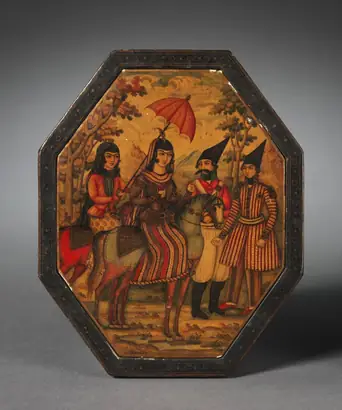 Dokumentasi museum Octagonal Mirror Case with Lid. Nama pembuat belum tercantum pada daftar atribusi museum.