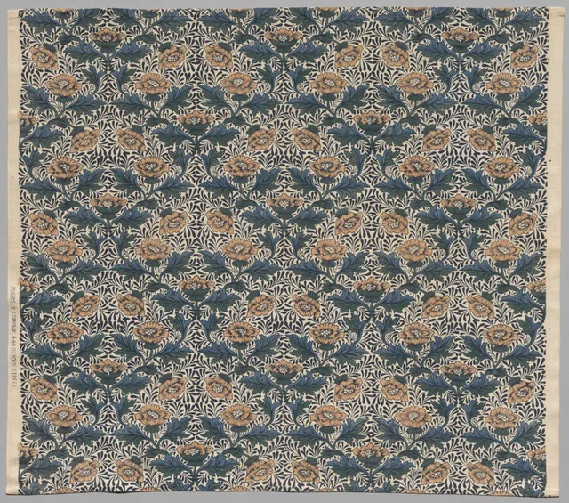 Dokumentasi “Peony”; plain weave cotton, printed. Cleveland Museum of Art.