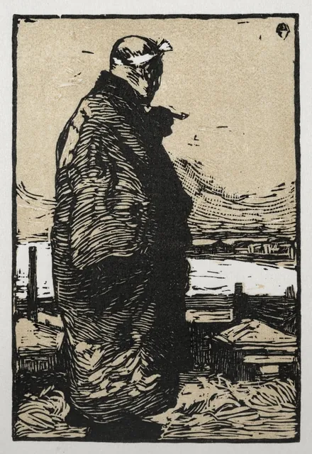 Dokumentasi “Fisherman”; woodcut. Cleveland Museum of Art.