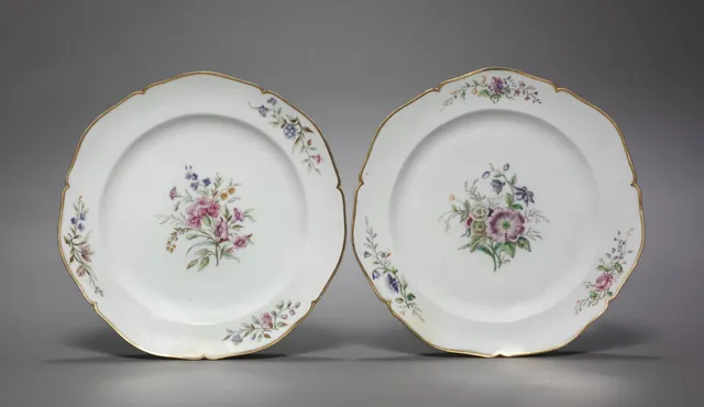 Dokumentasi “Pair of Plates (Assiettes)”; Soft-paste porcelain with enamel and gilt decoration. Cleveland Museum of Art.