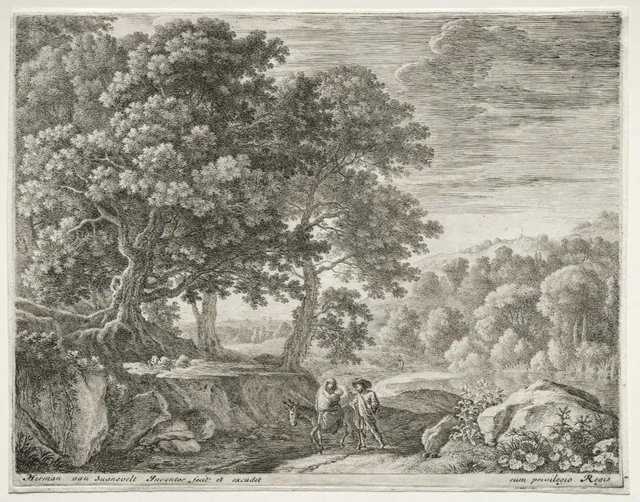 Dokumentasi “The Flight into Egypt”; etching and engraving. Cleveland Museum of Art.
