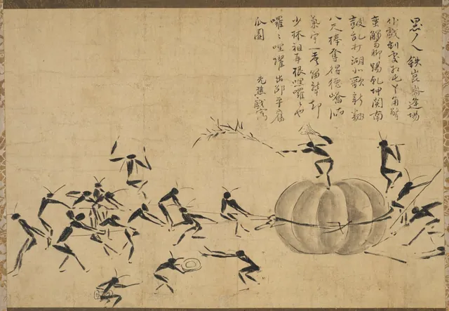 Dokumentasi “Festival of Insects”; Hanging scroll; ink on paper. Cleveland Museum of Art.