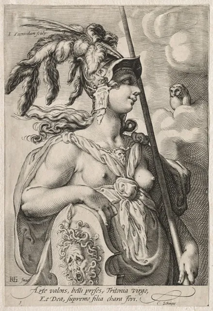 Dokumentasi “Three Goddesses”; engraving. Cleveland Museum of Art.