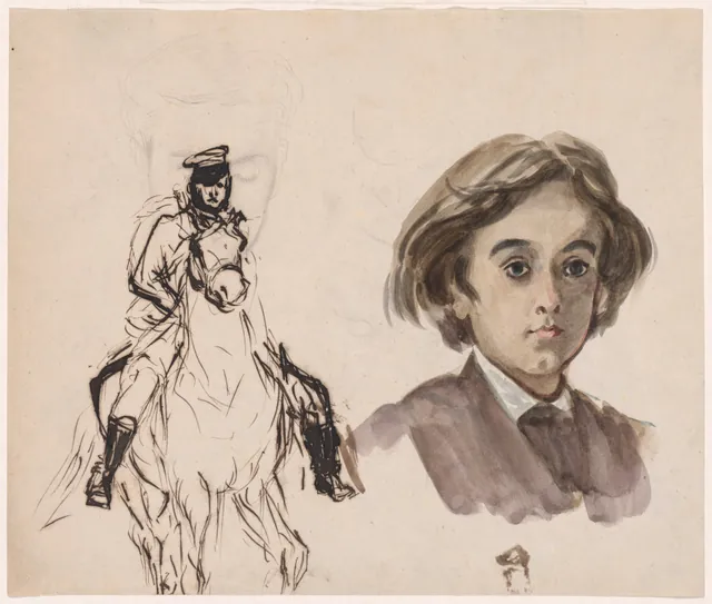 Dokumentasi “Study Sheet”; pen and dark brown ink, watercolor with graphite on lightweight wove paper. Cleveland Museum of Art.