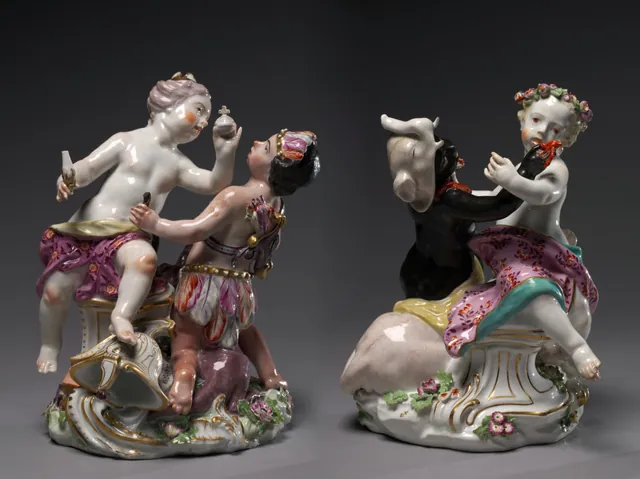 Dokumentasi “Pairs of Figures from the Four Continents”; soft-paste porcelain. Cleveland Museum of Art.