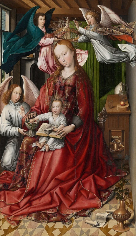 Dokumentasi visual karya “Virgin and Child Crowned by Angels”, koleksi Art Institute of Chicago.